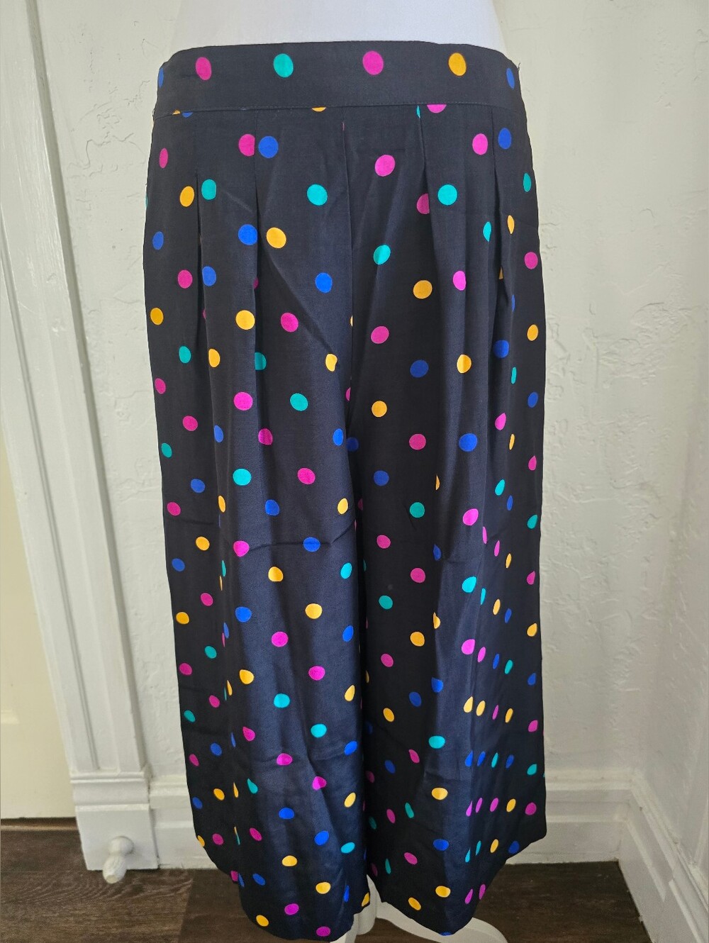 Vintage Illustrations Women’s Black Polka Dot  Palazzo Pants